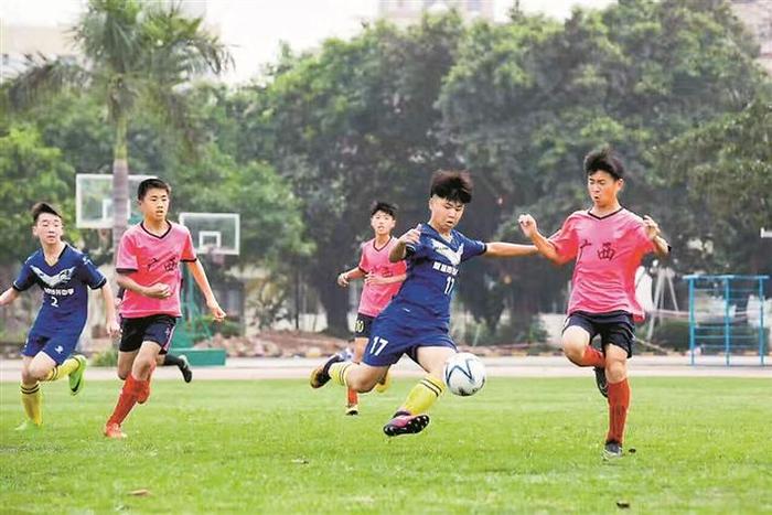沙井中学白鲨足球队踢出青春底色